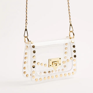 The Jackie With Gold Hexagon Studs