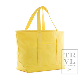 TRVL - Large Maxi Daffodil Coated Canvas Tote