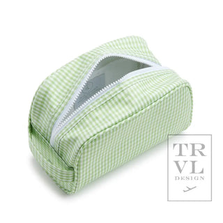 TRVL - Stow It Gingham Leaf Toiletry Pouch with Zipper