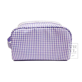 TRVL - Stowaway Lilac Gingham Toiletry Bag