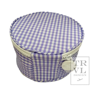 TRVL - Roundup Lilac Gingham Jewelry Case