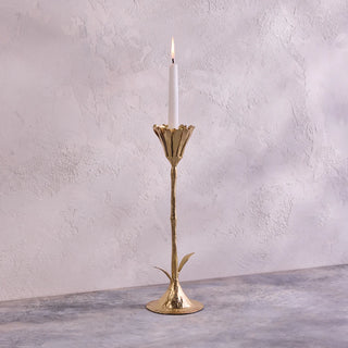 Gold Floral Candleholder