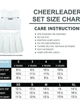 SMU Mustangs Red Sleeveless Cheerleader Set