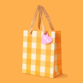 Orange Gingham Gift Bags