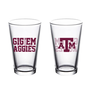 Texas A&M Logo Pint Glass