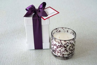 Ascension 2-Wick Purple Tortoise Glass Candle