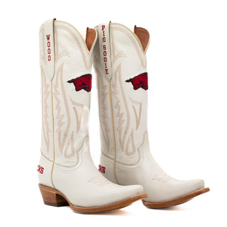 Gameday Women's Ivory Western Boot - University of Arkansas