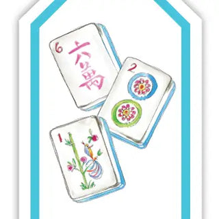 Handpainted Mahjong Tiles Gift Tag
