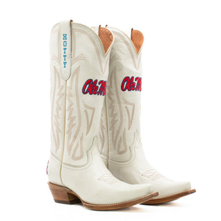 Gameday Women's Ivory Western Boot - University of Mississippi