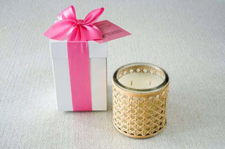 Pink Grapefruit 2 Wick Basket Weave Candle