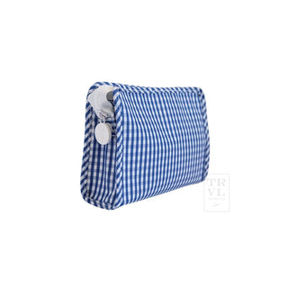 TRVL - Roadie Royal Blue Gingham Zipper Pouch