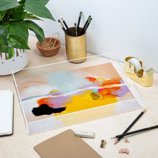 ACRYLIC TRAY- Yellow Blush
