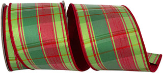 PLAID JUMBO TRADITION DELUXE DUPIONI BACKED WIRED EDGE- 4x10