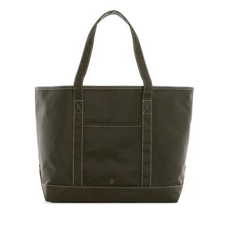 TRVL- Large Maxi Olive Canvas Tote