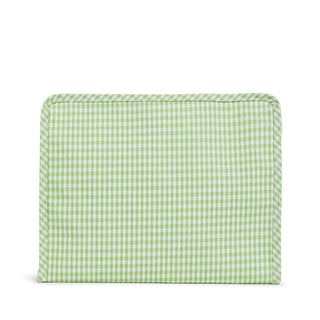 TRVL - Roadie Leaf Green Gingham Zipper Pouch, 3 sizes