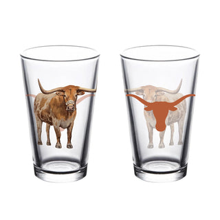 Texas Mascot Pint Glass