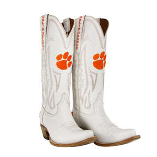 Gameday Women's Ivory Western Boot - Clemson University