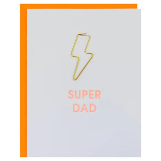Super Dad - Lightning Bolt Paper Clip Card - Father's Day