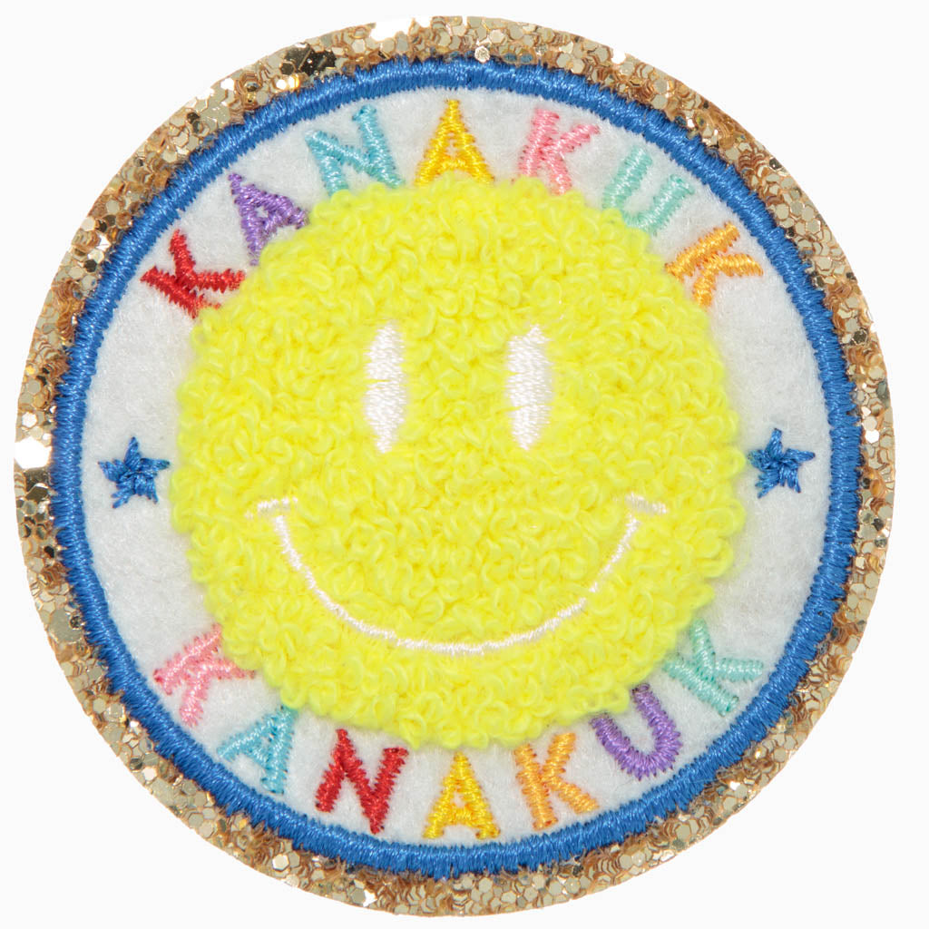 Camp Trucker Hat With Smiley Patch – Navy Blooms display picture 3