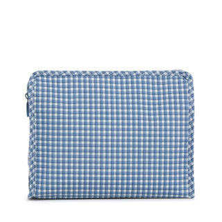 TRVL - Roadie Rodeo Check Indigo Zipper Pouch