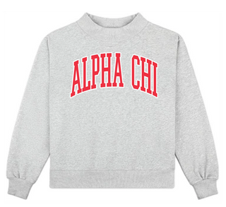Sorority Campus Mock Neck Sweatshirt