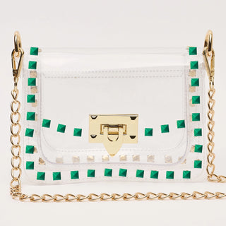 The Jackie Clear Purse - Assorted Color Studs