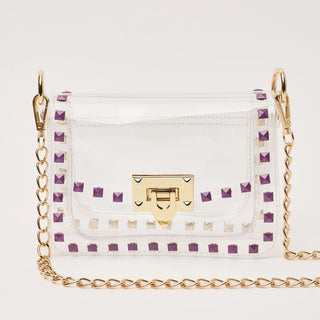The Jackie Clear Purse - Assorted Color Studs