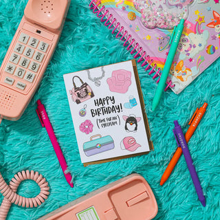 90's Girls Birthday Greeting Card
