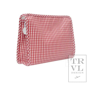 TRVL - Roadie Large Classic Red Gingham Zipper Pouch