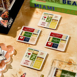 Texas Matchbook Coaster