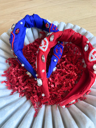 Beaded Football Headband