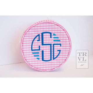 TRVL - Roundup Pink Gingham Jewelry Case