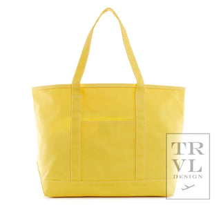 TRVL - Large Maxi Daffodil Coated Canvas Tote