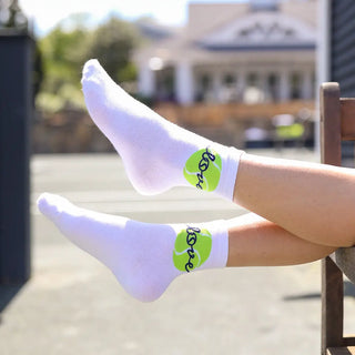 Ame & Lulu Love Tennis Crew Socks