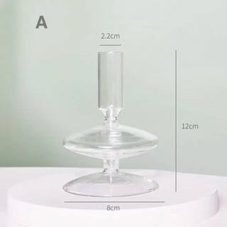 Modern Clear Glass Candle Holder
