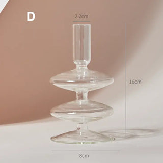 Modern Clear Glass Candle Holder