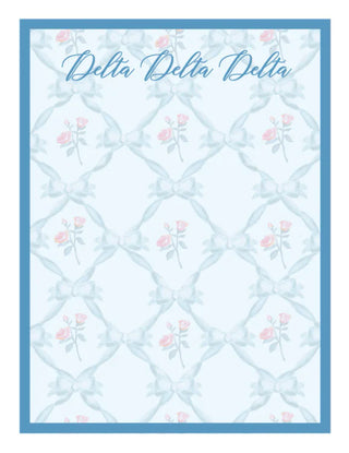 Sorority Romantic Floral Notepad