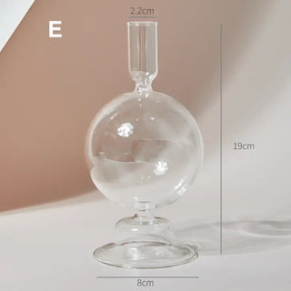 Modern Clear Glass Candle Holder