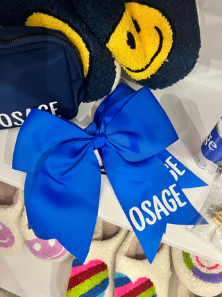 Hair Bow with Camp/Tribe on Tail