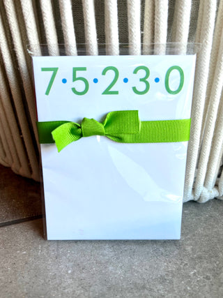 Dallas Zip Code Notepads