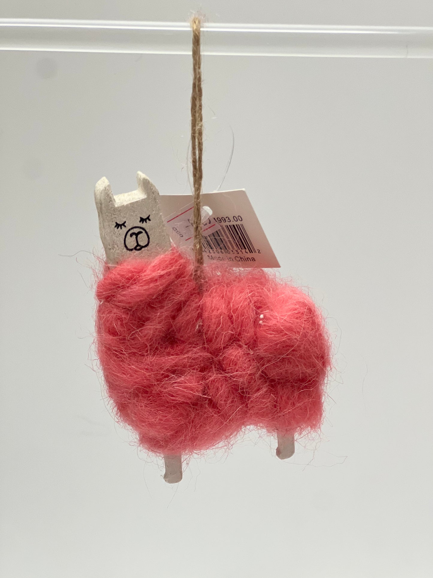 Pink Llama Ornament