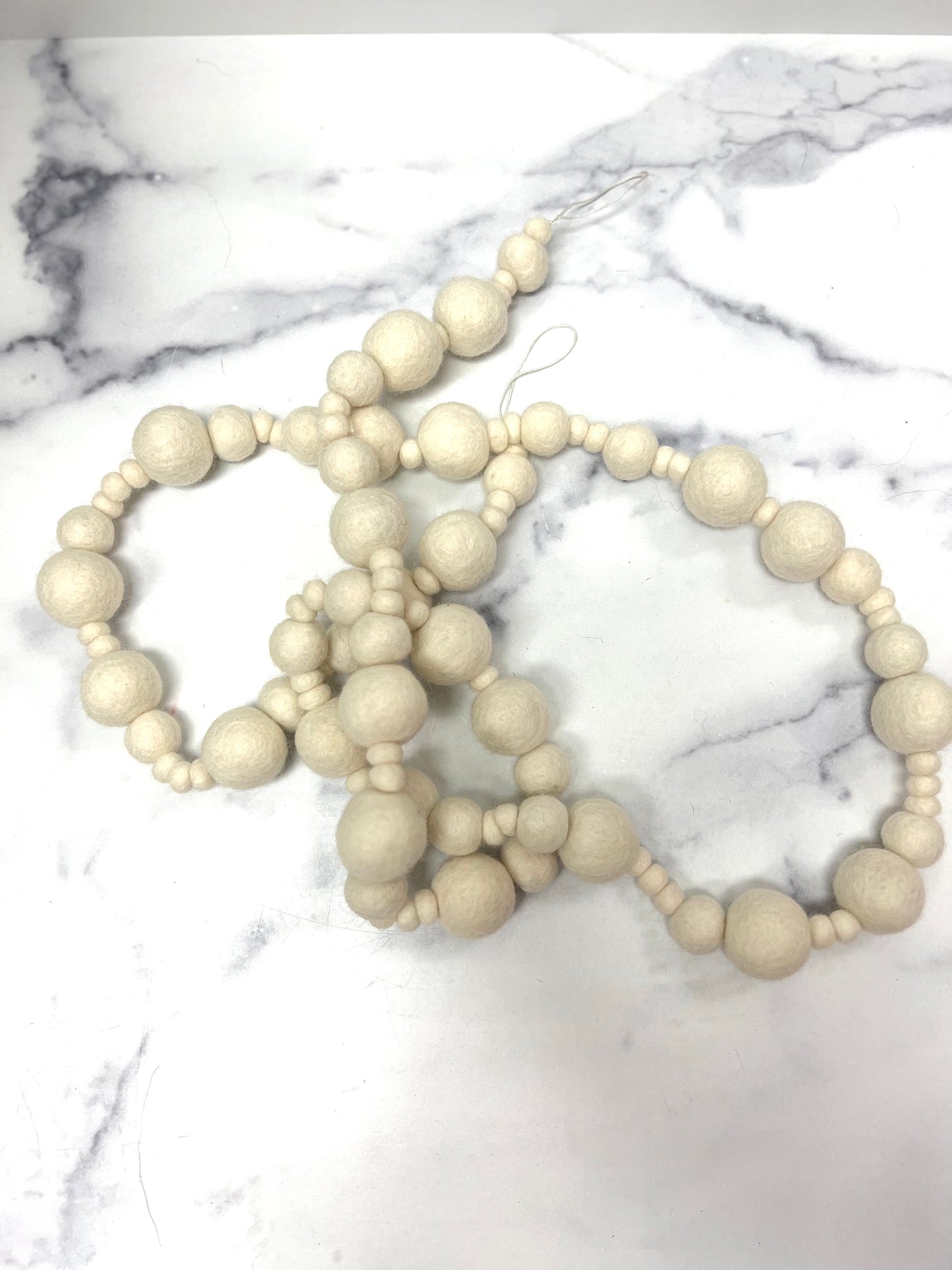 Handmade Pom Pom Garland- Ivory