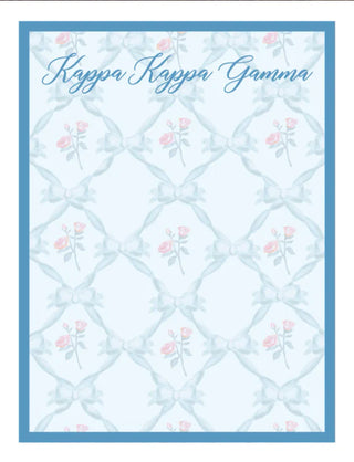 Sorority Romantic Floral Notepad