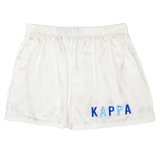 Embroidered Sorority Satin Short