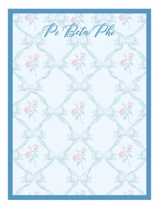 Sorority Romantic Floral Notepad