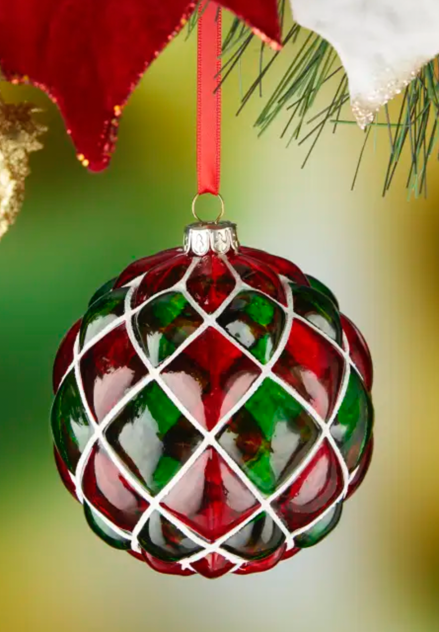Jim Marvin- Plaid Glass Ball