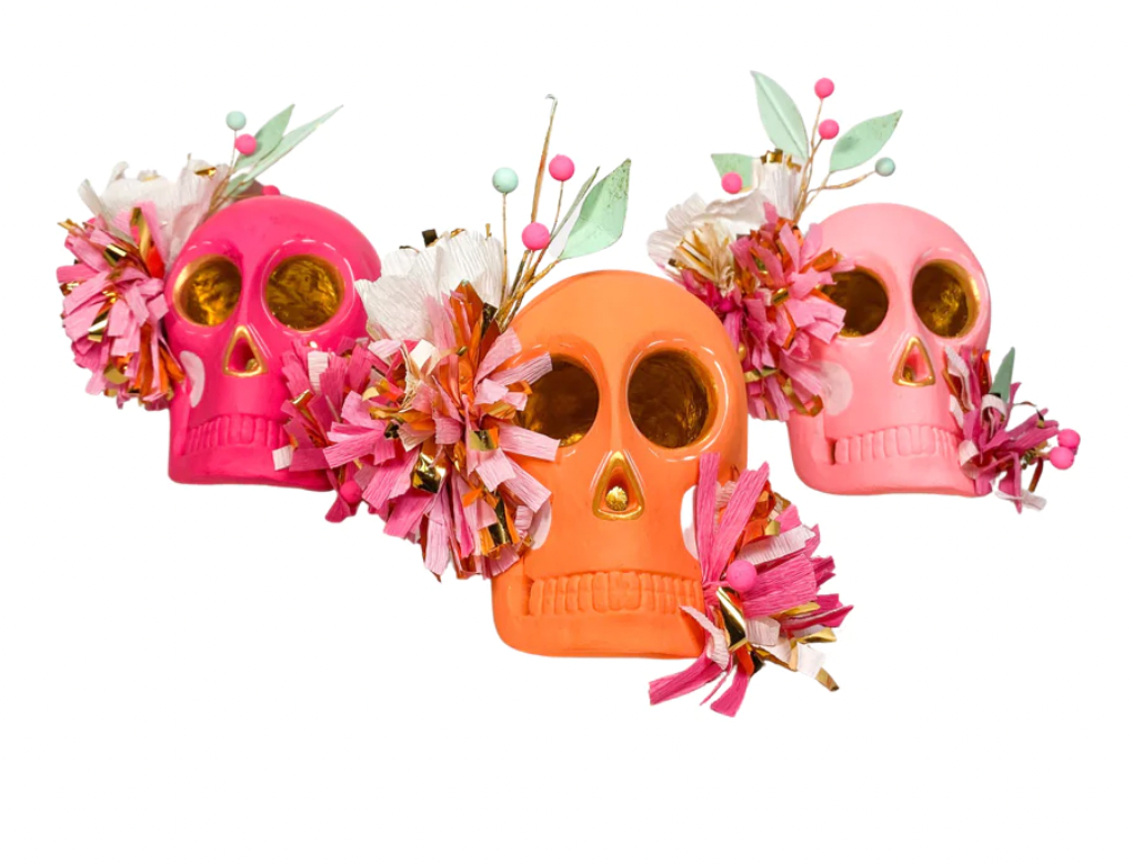 Hand Painted Resin Skulls by Glitterville