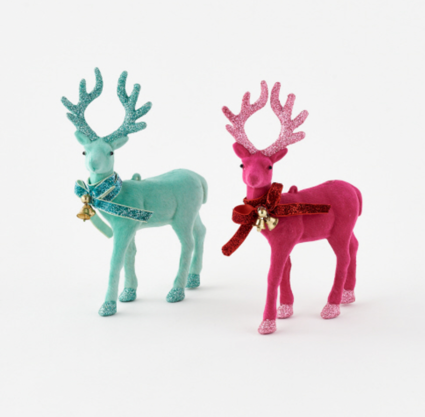 Flocked Deer- Small