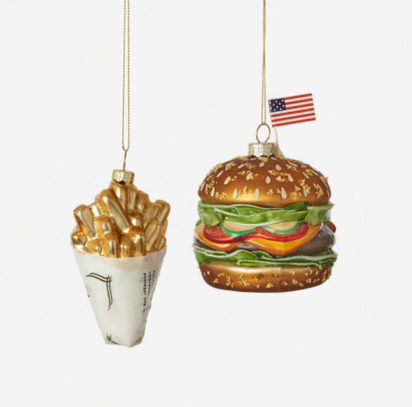 Hamburger and French Fry Ornament