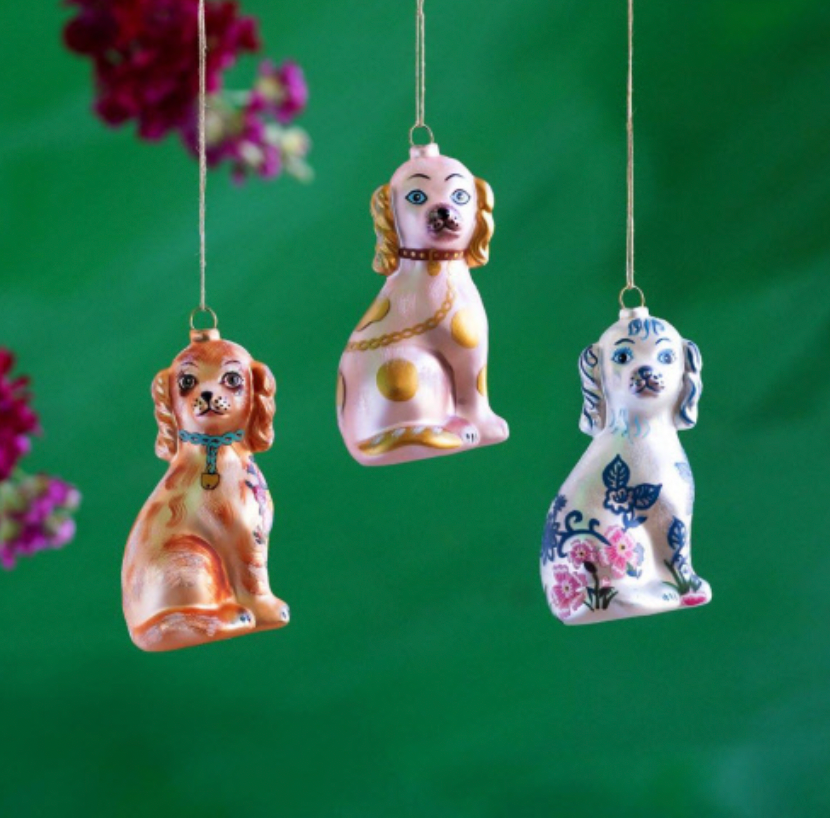 Floral Dog Ornament